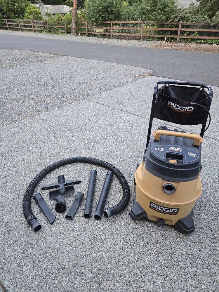 Ridgid WD1850 Wet/Dry Shop Vac Vacuum 16 gal 6.5 Peak HP