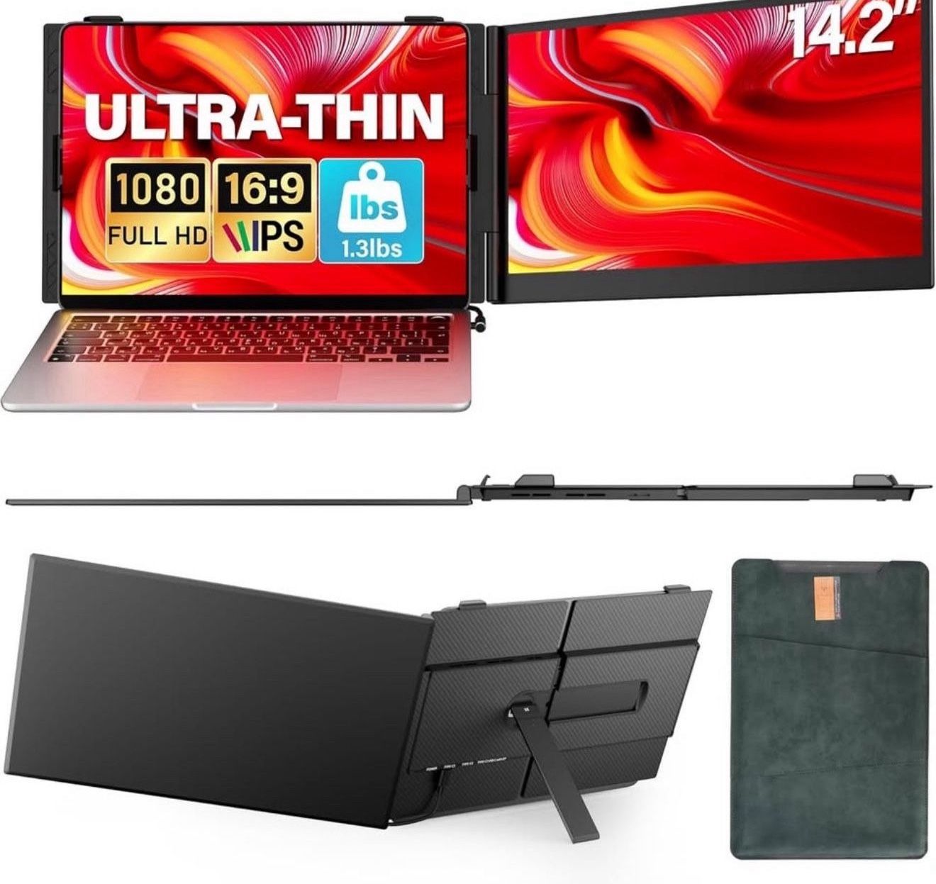 NEW! Ultra Thin Laptop Screen Extender Monitor Portable