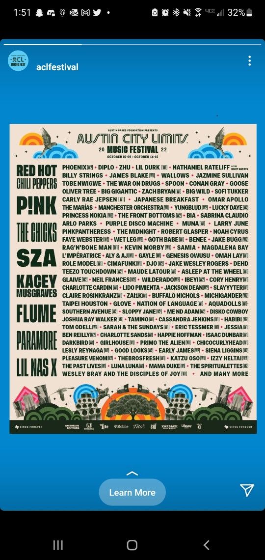 ACL Weekend 2 3-Day Passes GA