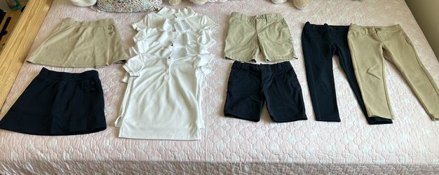Uniforms For Girls - Size 4/5 Bottoms & 6/7 Tops