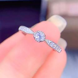 Diamond Moissanite Ring 925