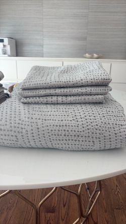West Elm King Duvet Cover + 3 Euro Shams
