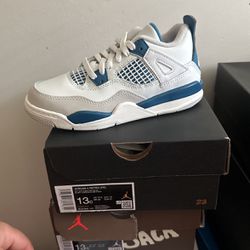 Jordan Retro 4 Military Blue (PS) Size 13c