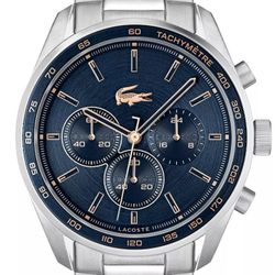 Lacoste Men's Boston Silver Stainless Steel Watch 42mm