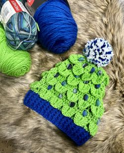 Seattle Seahawks Crochet Christmas Tree Hat