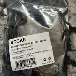 SCCKE Cigarette Lighter Battery Clamp 12 V 3ft Cable 