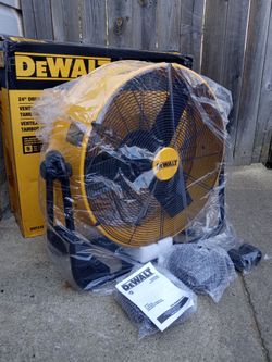 Brand-New DeWalt 24" Inch Heavy Duty Drum Fan With Stepless Speed Control