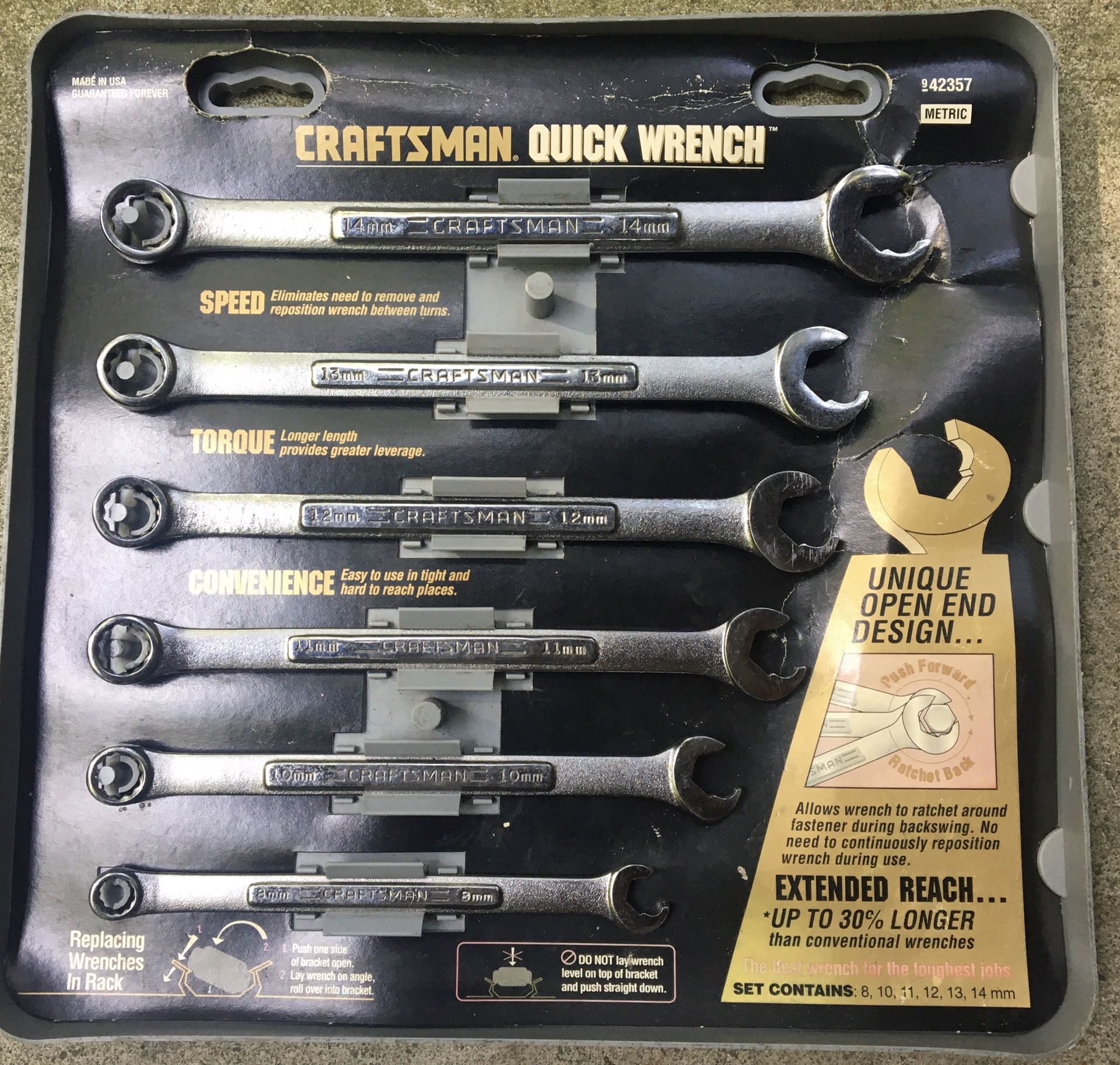 Craftsman USA Metric Quick Wrench Set