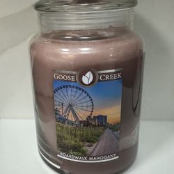 Goose Creek Large Jar Candle  Boardwalk Mahogany 