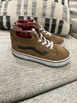 Toddler boys high top suede van shoes size 10c