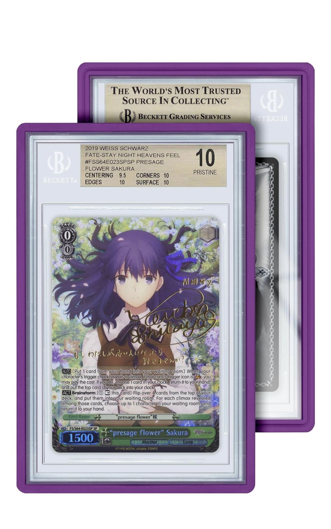 Graded Card Guard Case for Standard BGS Slab | Soft Touch Matte Finish | Purple