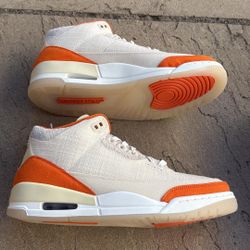 New Nike Air Jordan 3 Retro Fossil Starfish Shoes Women’s 10, Men’s 8.5