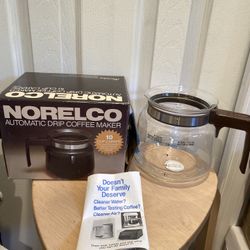 Open Box Norelco Automatic Drip Coffee Maker 10 Cup Replacement Carafe RP9 Vtg