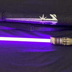 Mace Windu Purple Lightsaber RGB Saber w Case
