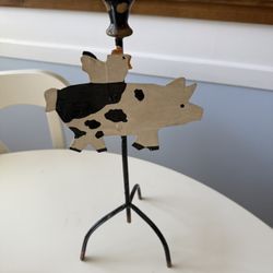 Candle Holder Farm Country Pig Chicken