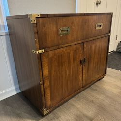 Mid-Century Rolling Bar Server Credenza