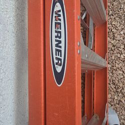 12ft Werner ladder with 16ft reach capability