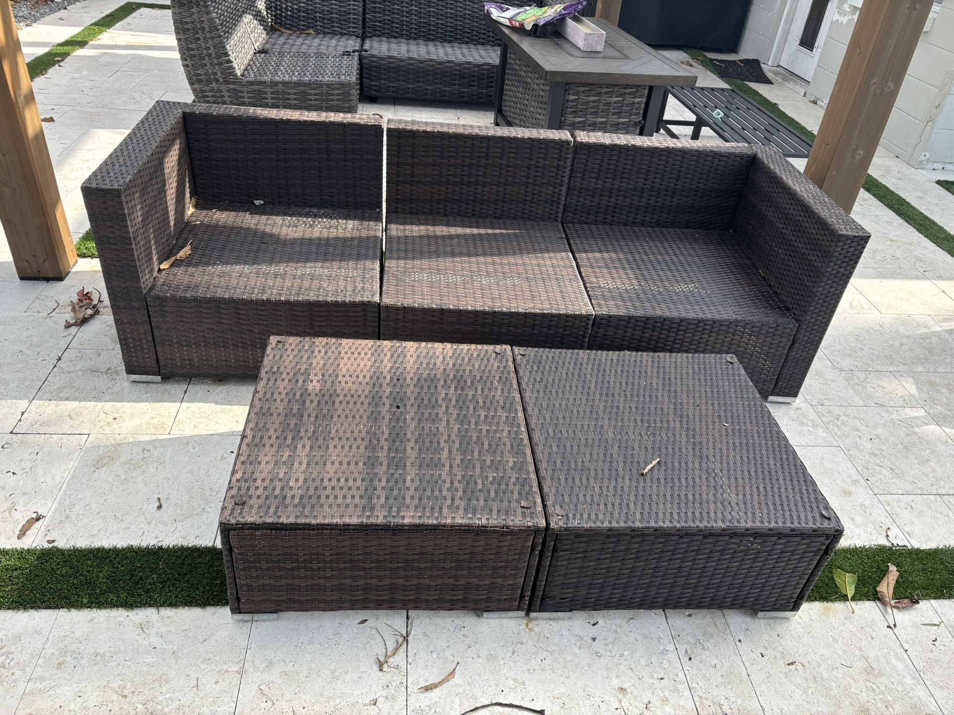 Patio Sectional Without Cushions