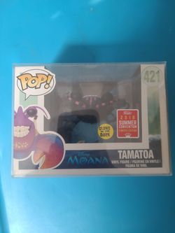 Rare Funko Pop! Disney Moana #421 Tamatoa (Glow in the Dark) 2018 Summer Convention