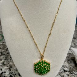 New Green Agate Necklace 