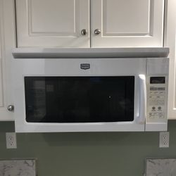 1.Maytag Over  the Range Microwave with Stainless Steel Cavity in White