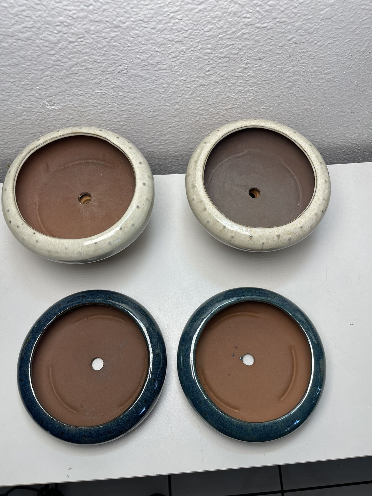 Round Bonsai Pots-Ceramic Bonsai Planters ($10 each)