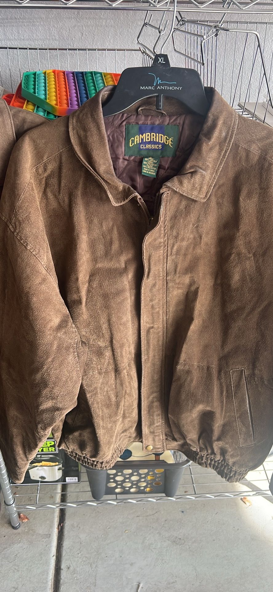 Men’s Brown Leather Jacket Size L