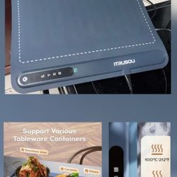NEW- iTRUSOU Warming Tray - Full Surface Heating,Rollable & Portable,Premium Silicone Nano-Material,3 Temperature Settings,Auto Shut-Off -Versatile 