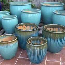 Glazed Flower Pots 