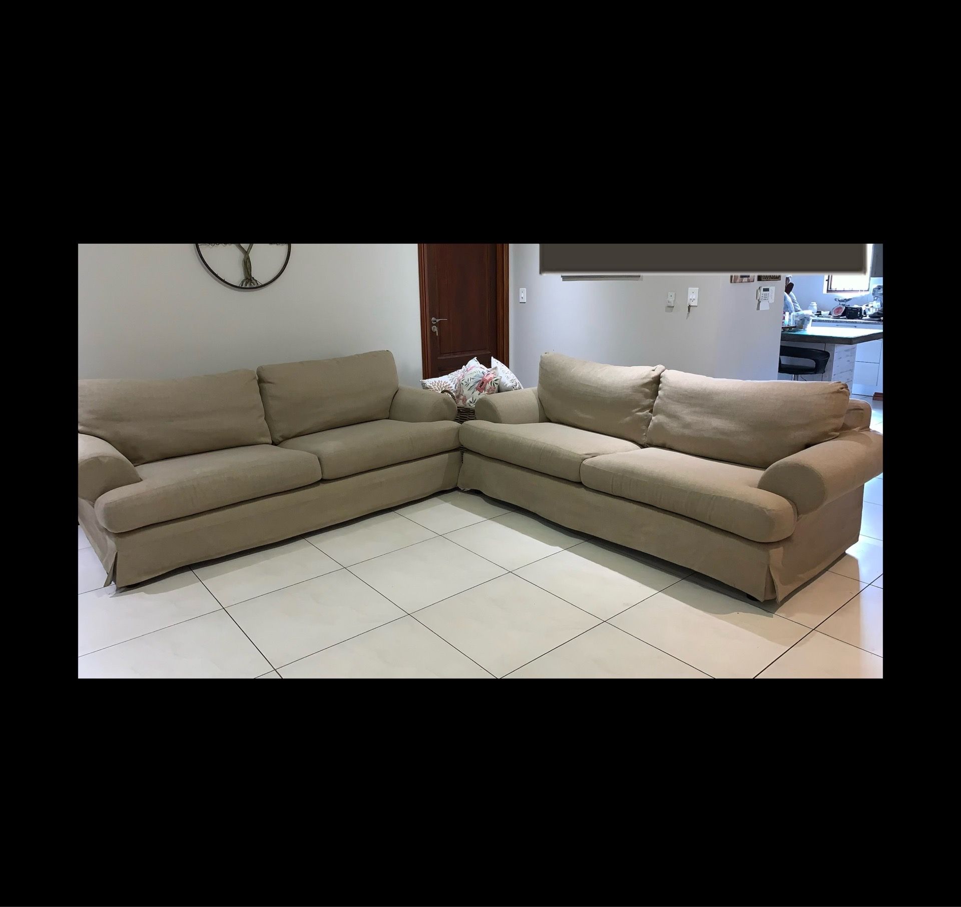4-Seater Sofa Set (2 Sofas) Oversized, Neutral, Cozy