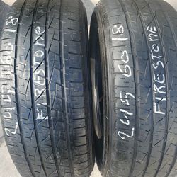 2 Used Tires 245 60 18  Firestone  Thumbnail