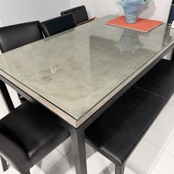 Crate & Barrel Parsons Concrete Top Table