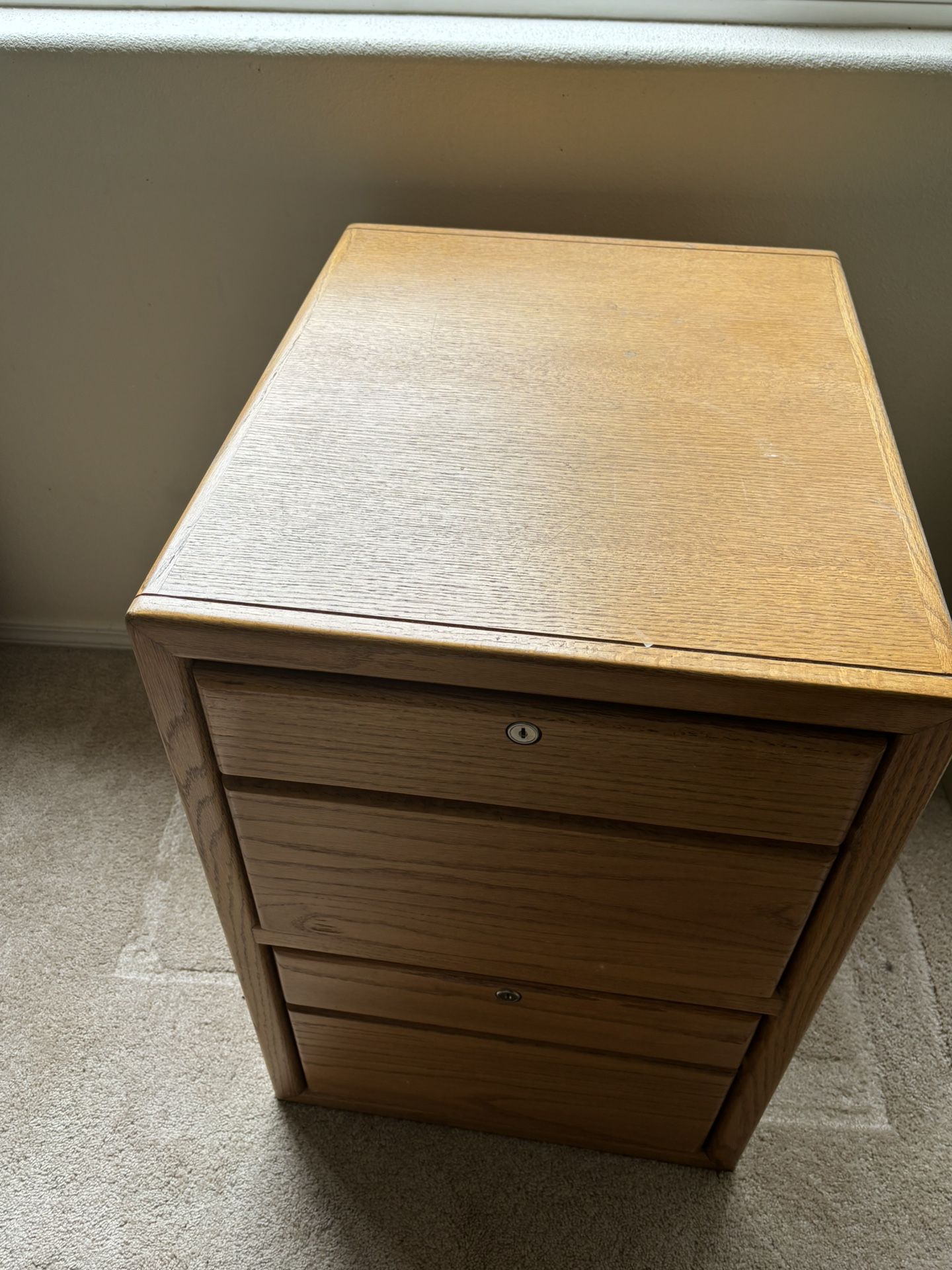 Oak Filing Cabinet