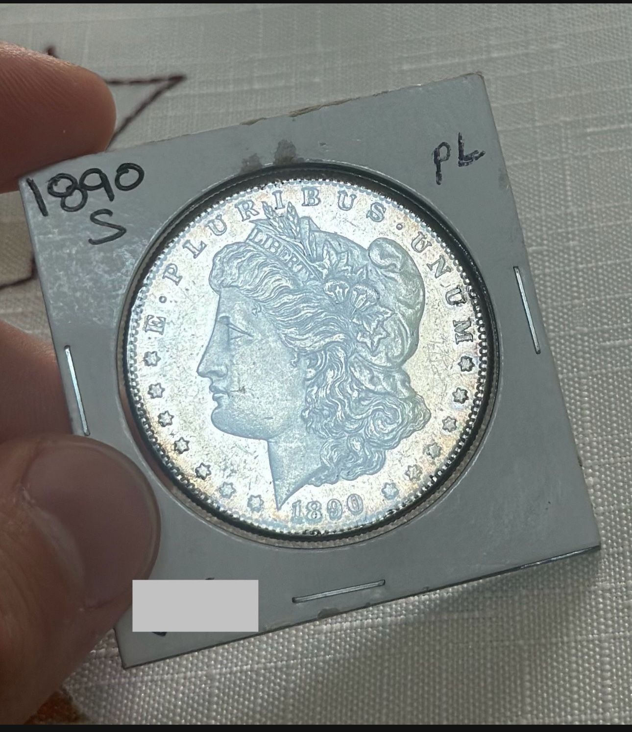 1890 S PL Morgan Silver Dollar Coin