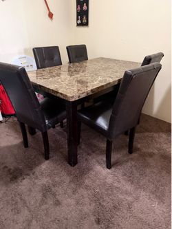Diner table with five chairs