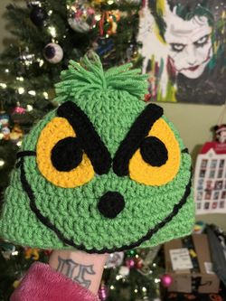 Grinch Beanie Crochet