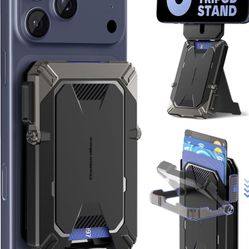 GolbinBox for MagSafe Wallet Phone Stand Heavy-Duty, 4 Card Holder Built-In RFID Adjustable Stand Slide-Open Magnetic Card Holder, Phone Accessories f