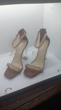 Womens Dressy Clear High Heel