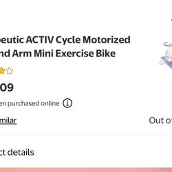 Activ cycle mini leg and arm exercise bike