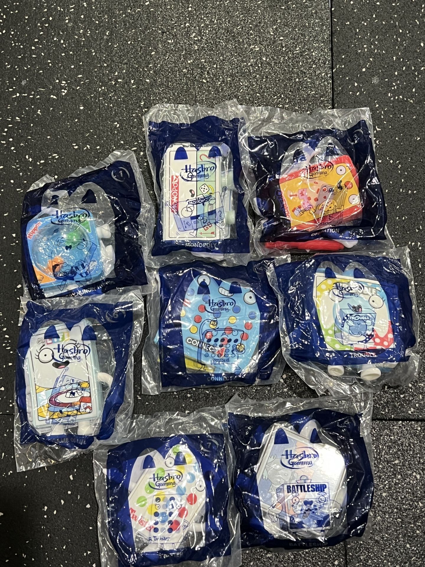 McDonald’s Toys Hasbro Gaming Mini Games Lot Of 8 New/Sealed Hungry hippos