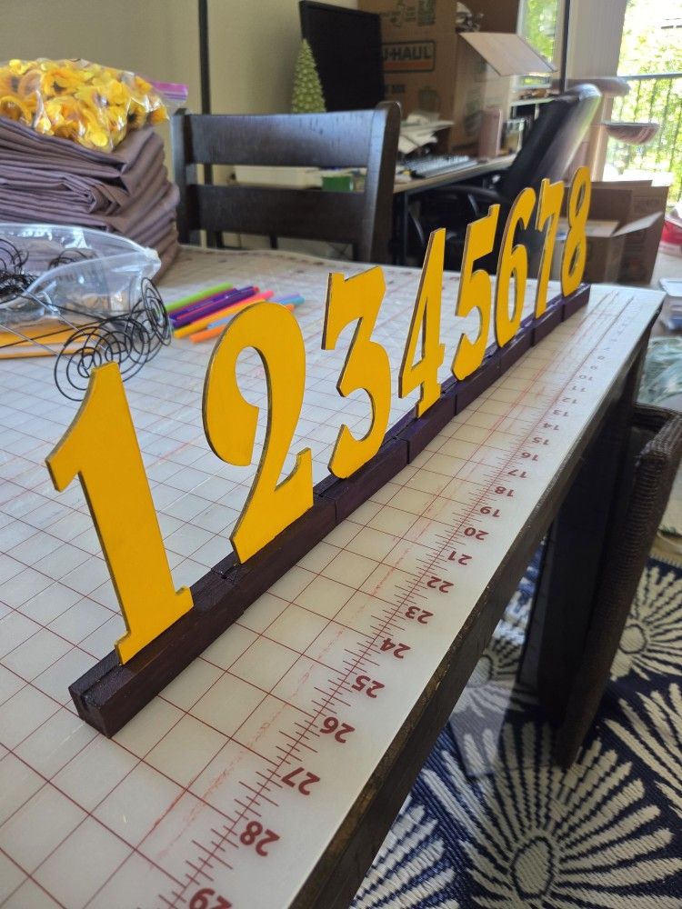 Table Numbers 1-8