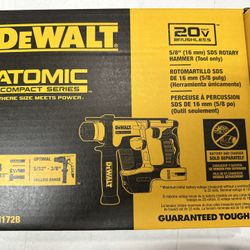 DEWALT ATOMIC 20V MAX Cordless Brushless Ultra-Compact 5/8 in. SDS Plus Hammer Drill (Tool Only)