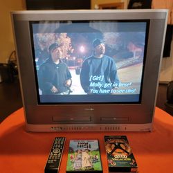 Toshiba 24" CRT Triple Play TV/DVD/VCR VHS Combo With Original Remote