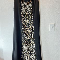 Forever 21 Trendy Maxi High Waisted Skirt Animal Print with Slit |Size M