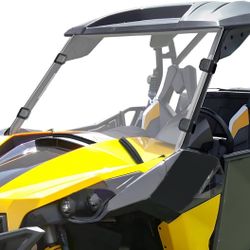 StarknightMT Front Maverick Windshield Scratch Proof PC Full Windshield Compatible With 2013-2018 Maverick 1000R / Max / Turbo / Turbo Max - Heavy Dut