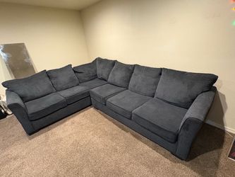 Dark Gray Fabric Sectional Sofa
