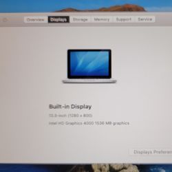 Mackbook Pro Mid 2012. 500GB Storage 