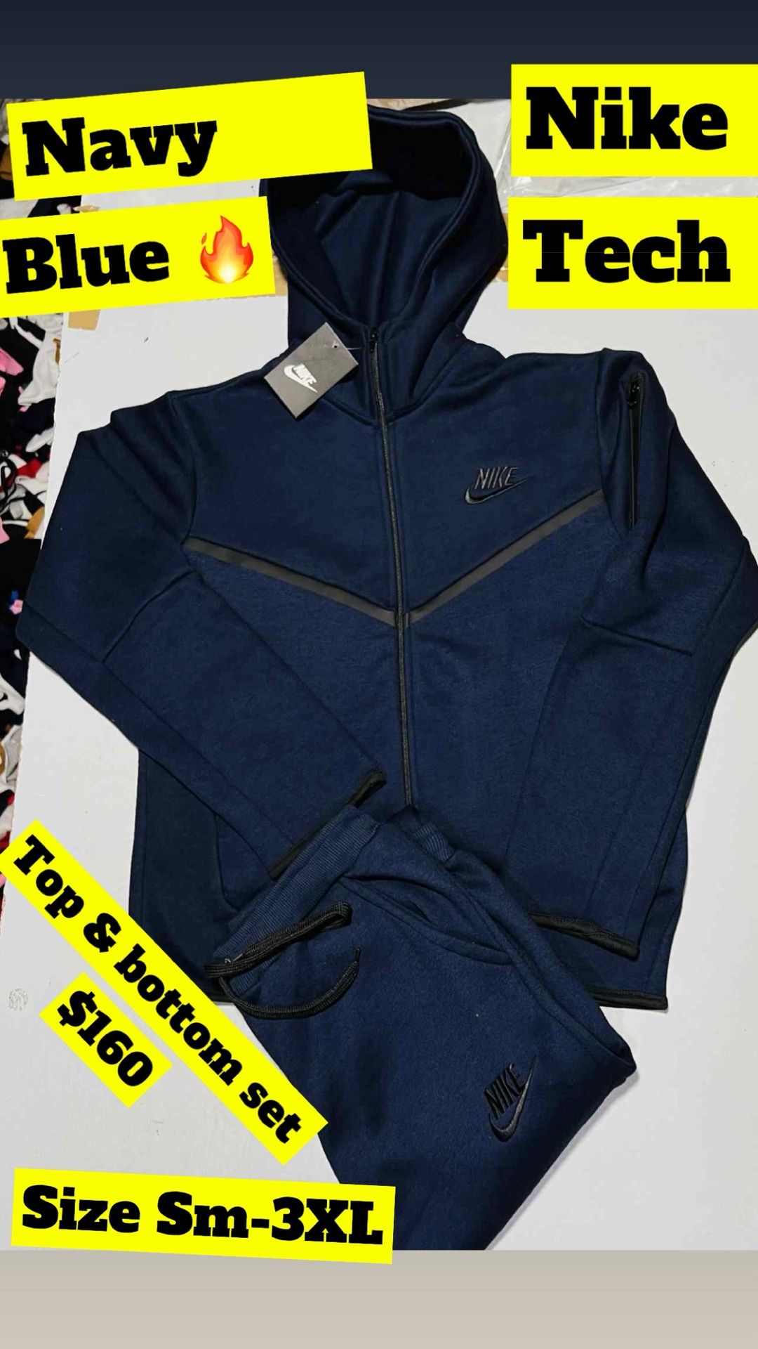Navy Blue Nike Tech Fleece