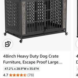 48” Heavy duty decorative dog cage.