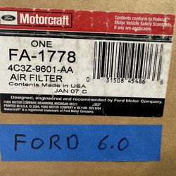 Air Filter FA1778  Ford 6.0 Diesel 